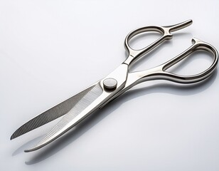 Obraz premium Thinning scissors on a white background without shadows
