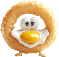 Fried Egg Ring - Non-Stick Fried Egg Ring for Perfectly Shaped Eggs Every Time Isolated on White Background