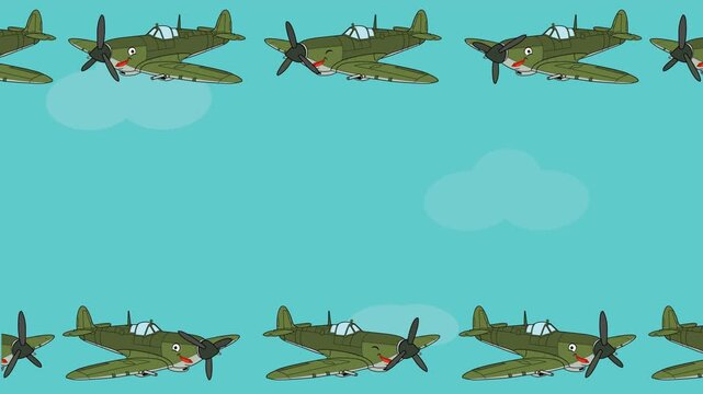 World War II fighter plane background is very suitable for children, commemorating the services of heroes, nationalism and others