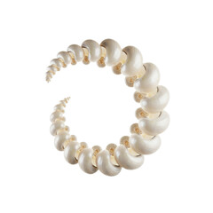 Obraz premium Smooth White Elements Forming an Organic Spiral