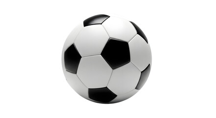 Naklejka premium Soccer ball isolated on transparent background black and white football png