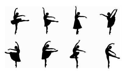Modern Dance Pose Silhouette Pack