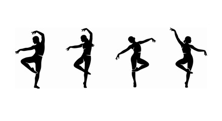 silhouette of a dancing