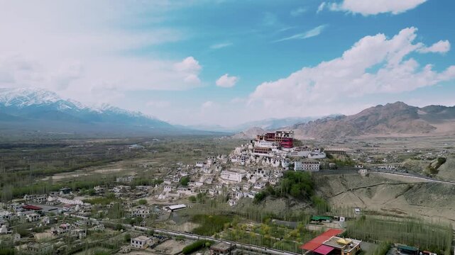 Thiksey Monastery, also known as Thikse Gompa, is a Buddhist monastery belonging to the Gelug school of Tibetan Buddhism. It sits atop a hill in the village of Thiksey.