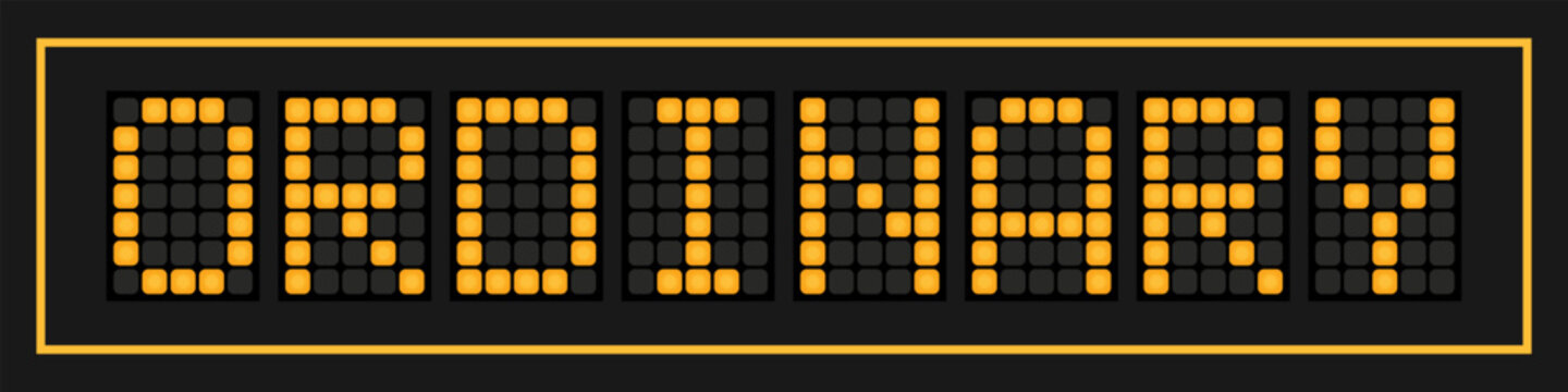 Orange color led banner in word ordinary on black background