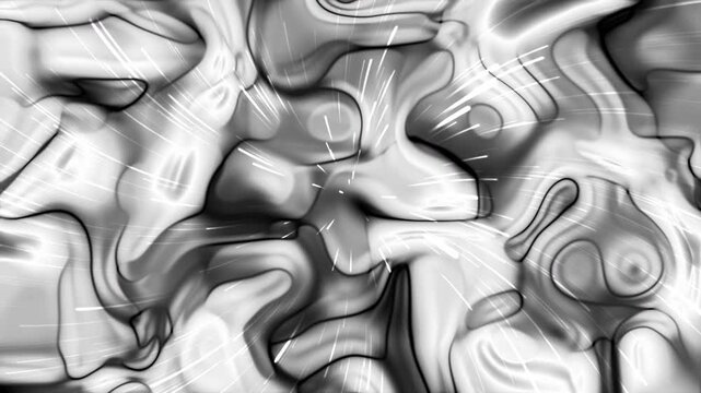 Grayscale abstract pattern with curving shapes and lines, suitable for backgrounds, prints, web designs, and digital art projects.