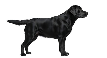 Black Labrador Retriever Dog Profile View