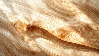 柔らかな自然光が際立てるライトオーク材の木目テクスチャホリゾンタルクローズアップ