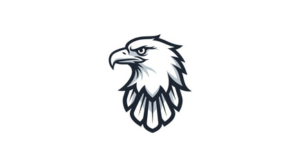 Obraz premium Bald Eagle Head Illustration Profile.