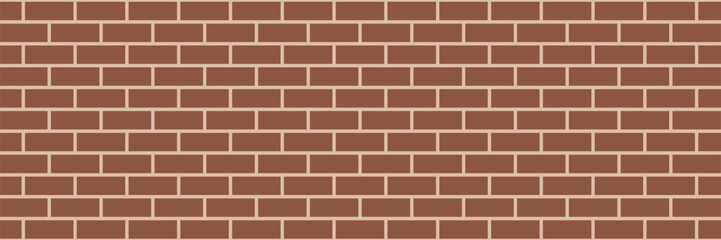 Obraz premium Brick wall seamless pattern. Classic brickwork architecture background. Red geometric repeatable texture