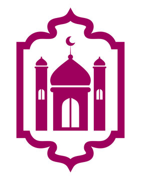 Mosque icon | Islamic icon including mosque, star, Minar, border/frame for web, mobile, apps | Taz mahal icon | Black Mosque icon vector illustration