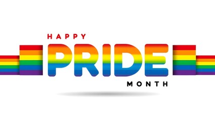 Fototapeta premium Colorful Representation of Pride Month Celebration with Rainbow Colors