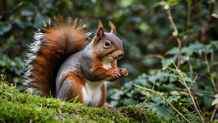 Fototapeta premium close up of a squirrel ai
