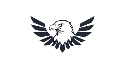 Obraz premium Black Eagle Head Logo Illustration Design.