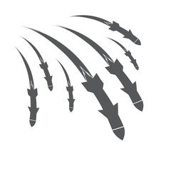 missile rudal logo icon illustration design