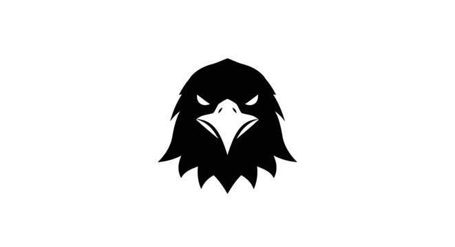 Black eagle head with sharp beak.