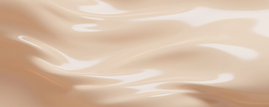 Cosmetic cream background liquid foundation 3D render