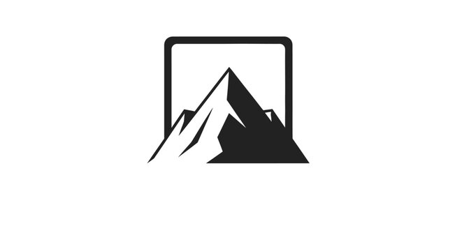Black Mountain Logo Design Element.