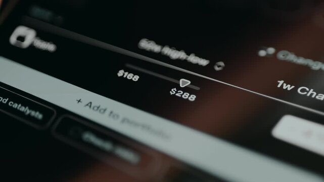 52 High Low Financial data from a trading app