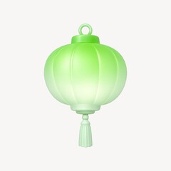 Obraz premium Green lantern with tassel design.