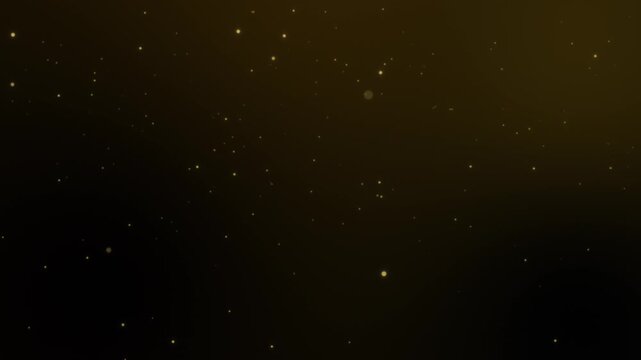 Golden dust particles falling slowly, slow motion golden dust particles on dark background 4K intricate motion creating elegant seamless animation luxurious visuals