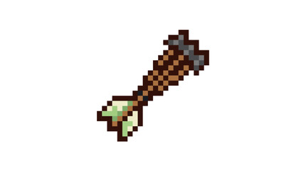 Fototapeta premium Pixel Art Arrow with Feathered Tail and Metal Tip.