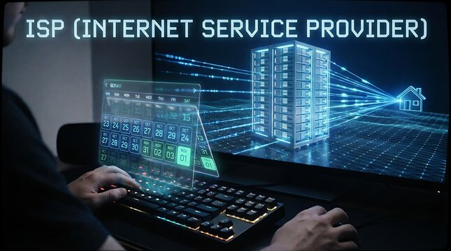 Internet Service Provider ISP Technology Concept.