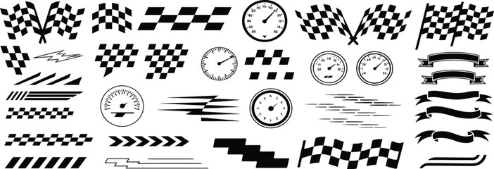 Obraz premium Black and white abstract music notes background