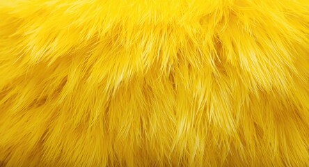 Fototapeta premium Close-up view of yellow fur strands emphasizing plush and light-reflective qualities