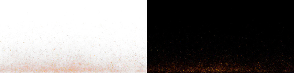 Naklejka premium Realistic blazing fire flames with glowing embers and sparks isolated on transparent background. Warm flowing flame effect for overlay design