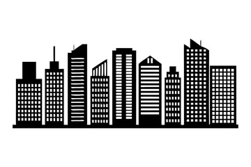 Fototapeta premium Cityscape with modern skyscrapers and urban architecture.