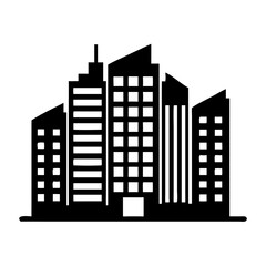 Obraz premium Modern cityscape with sleek skyscrapers and urban architecture.