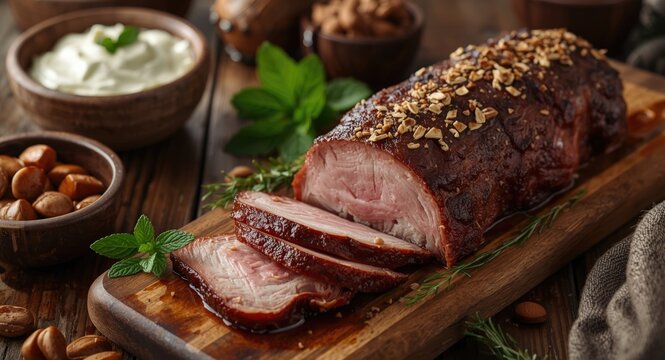 Authentic Cossack Gathering Showcasing Homemade Pork Treats and Mint Infused Smoked Creations
