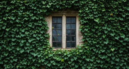 Emerald ivy entwines medieval masonry around a quietly enchanting window