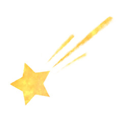 流れ星の水彩イラスト