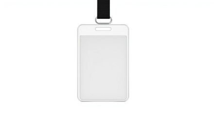 Basic ID badge with clipping path on a bright white isolated background