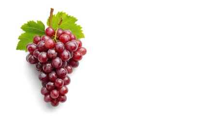 Naklejka premium Delicious grapes cluster set on white studio background with copy space