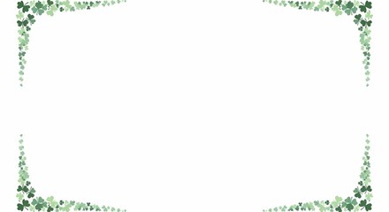 Fototapeta premium St. Patrick's Day frame with shamrocks decoration