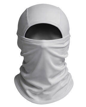 White Face Cover Balaclava Mask Headwear Clothing Mockup
