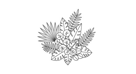 Detailed illustration of various leafy plants.