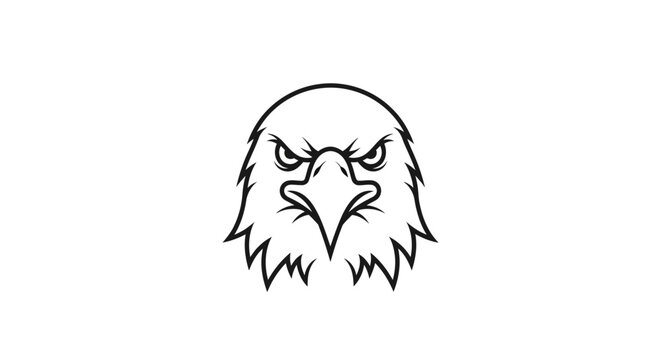 Eagle Head Illustration Angry Bird Face.