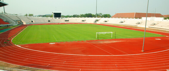 Obraz premium Football stadium and running track