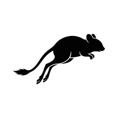 Fototapeta premium Silhouette vector of a jumping kangaroo