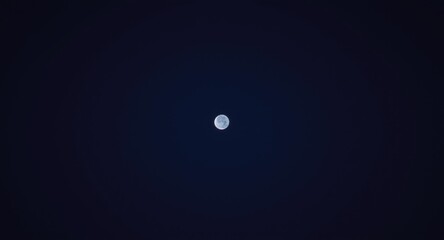 A serene moonlit night sky with glowing moon