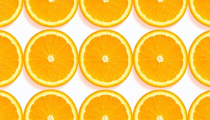 Fototapeta premium Fresh orange slices pattern background bright citrus fruit texture food wallpaper