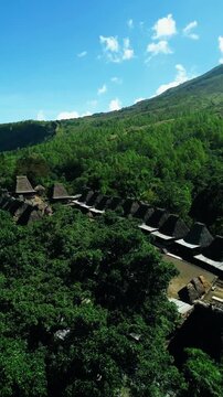 Bena Village Under the Shadow of Mount Inerie, Flores