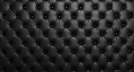 Classic tufted dark leather texture with raised buttons for elegant backdrop