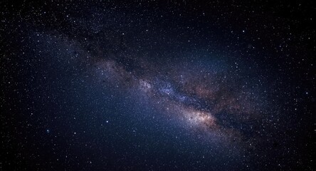 Fototapeta premium Abstract night universe background showcasing star clusters and milky way galaxy panorama