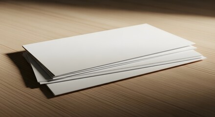 Fototapeta premium Stack of blank white notebooks on wooden desk with spiral binding