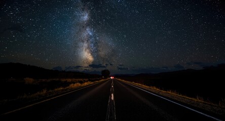 Dark highway under starry sky highlighting erosion risk areas